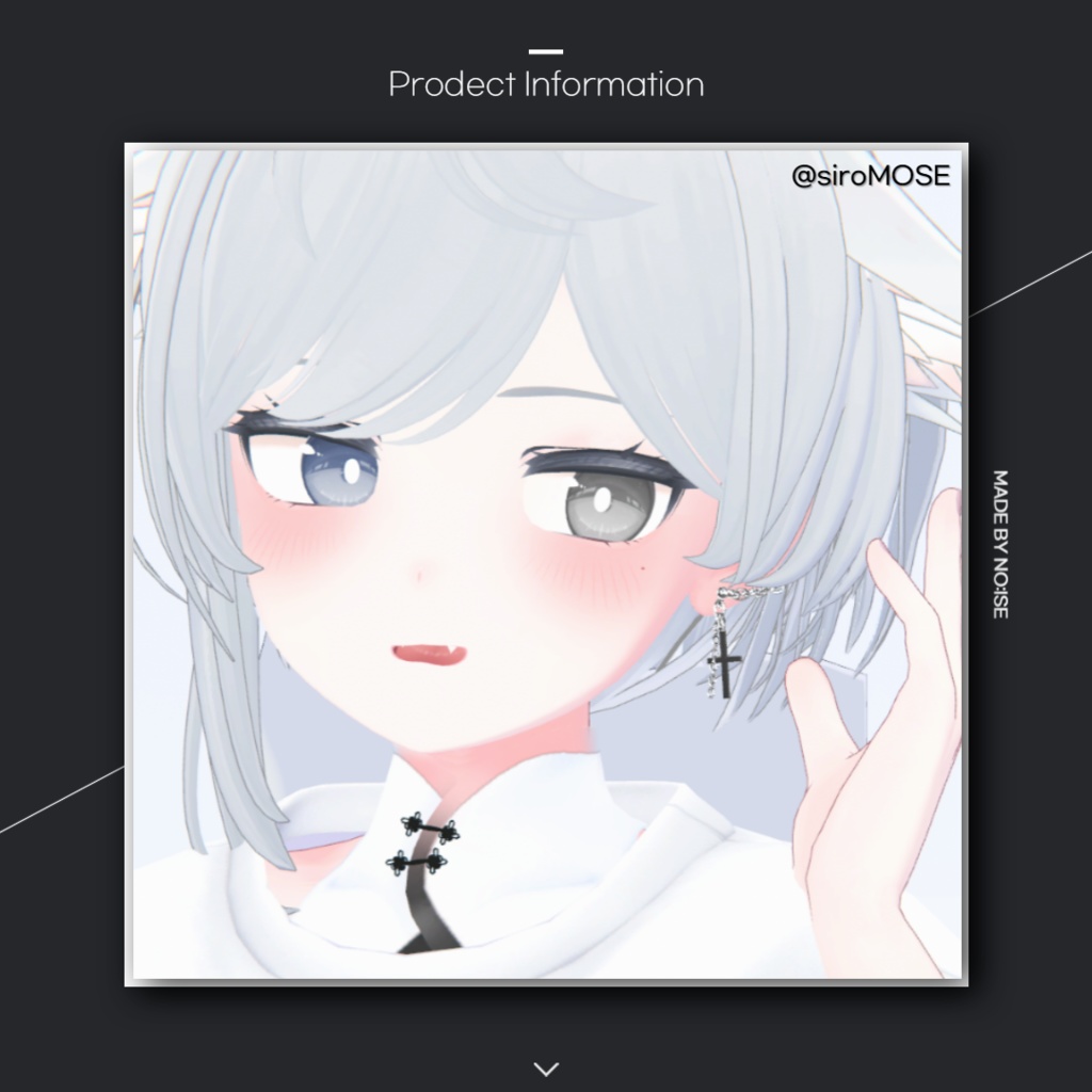 Cross chain earrings For Grus, Kikyo, Selestia