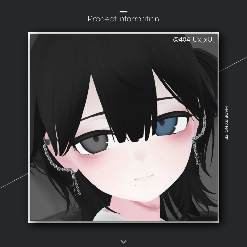 Cross chain earrings For Grus, Kikyo, Selestia