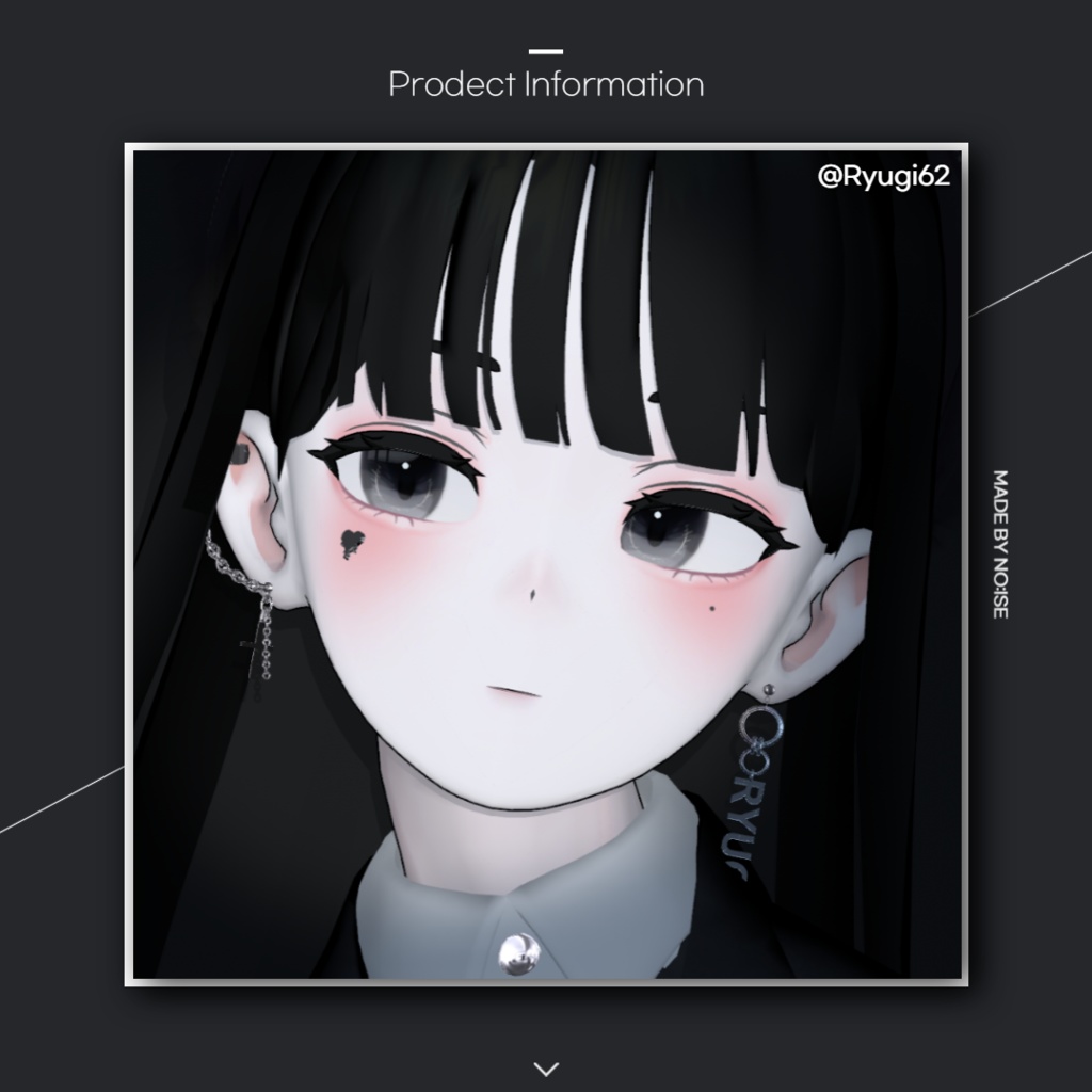 Cross chain earrings For Grus, Kikyo, Selestia