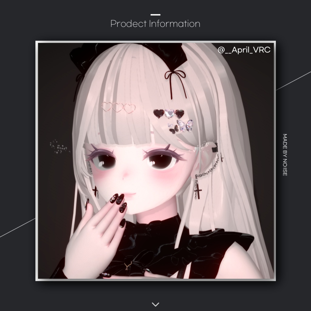 Cross chain earrings For Grus, Kikyo, Selestia