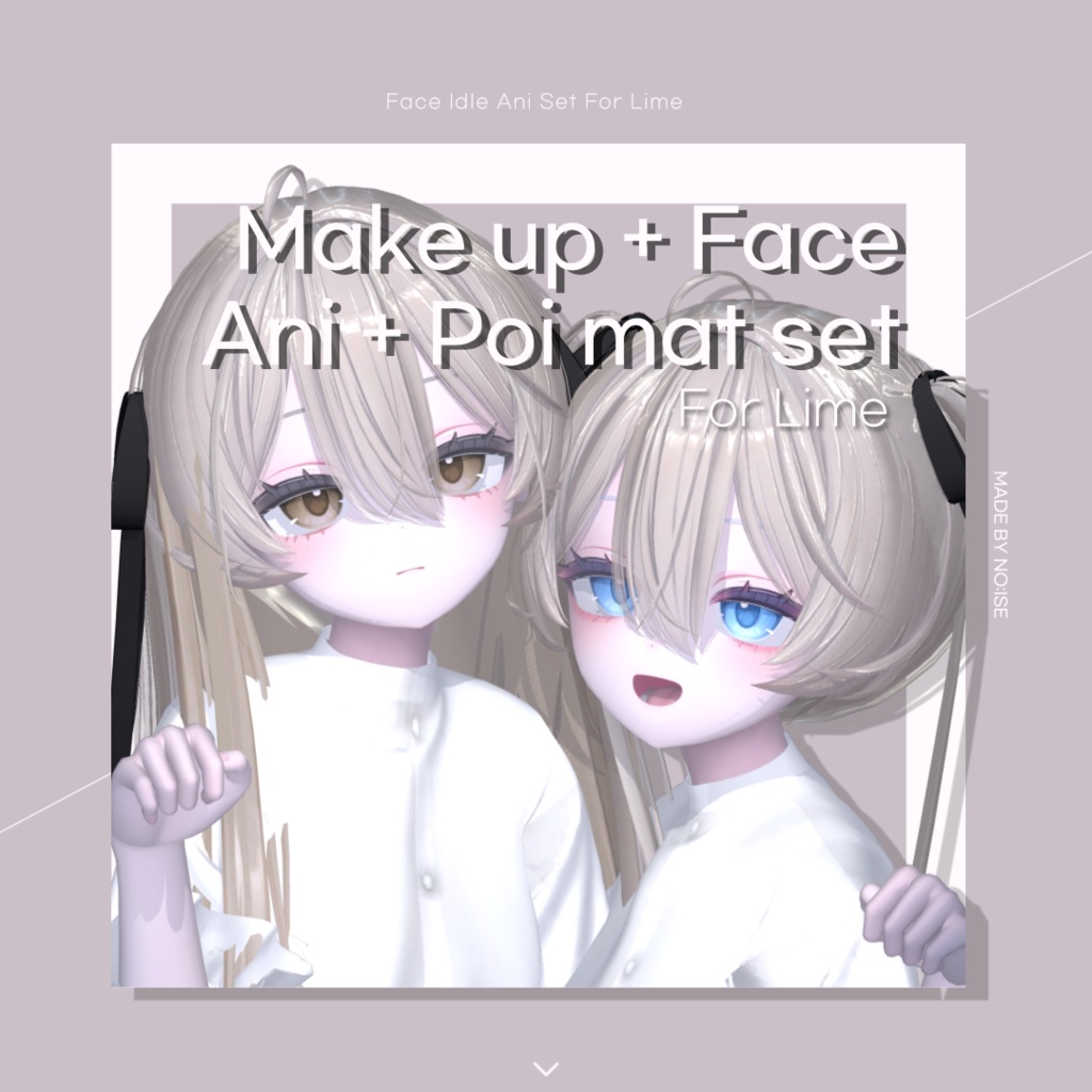 Make up & Face Ani & Poi mat set For Lime
