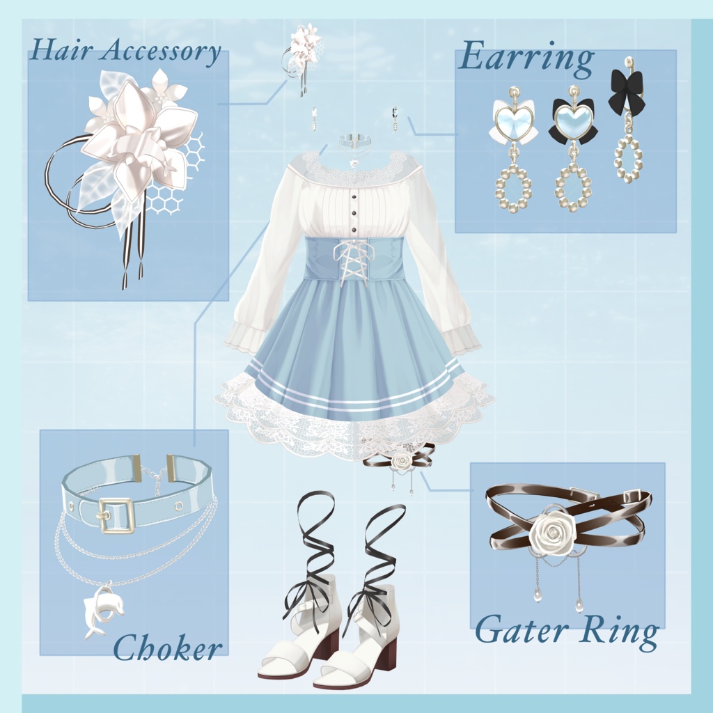 【7アバター対応】✨Pale Dolphin✨ペイルドルフィン