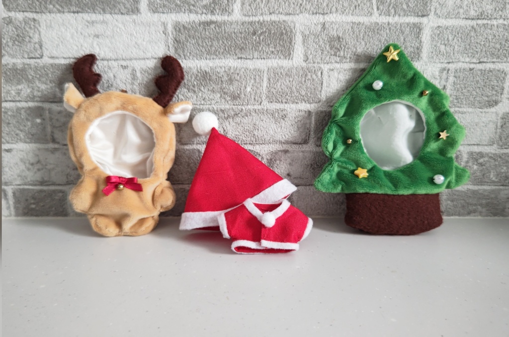ぬい用　クリスマスモチーフ着ぐるみ　裏地付き