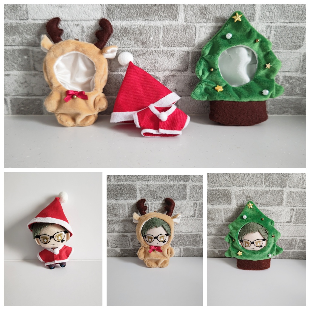 10cmぬい用　クリスマス衣装　サンタ