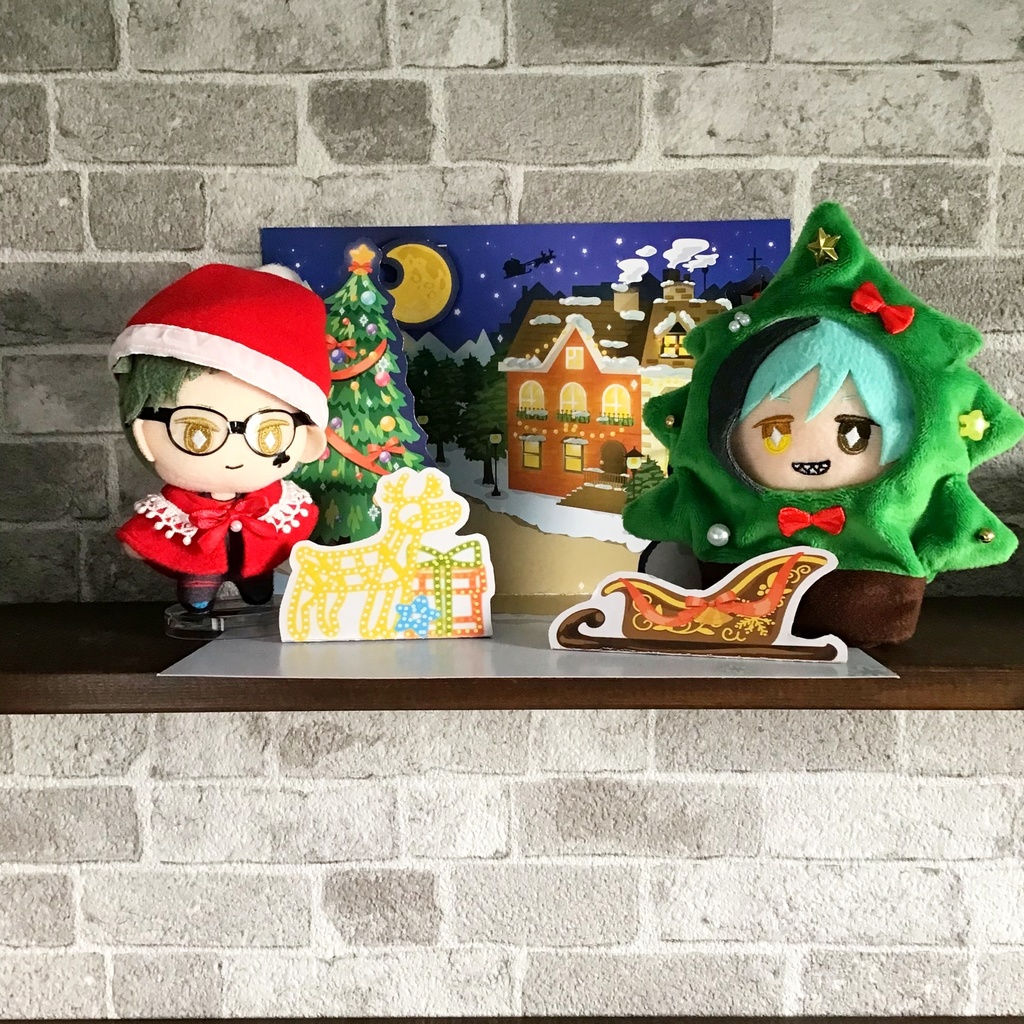 【10cmぬい用】サンタクロース風ケープ&帽子セット