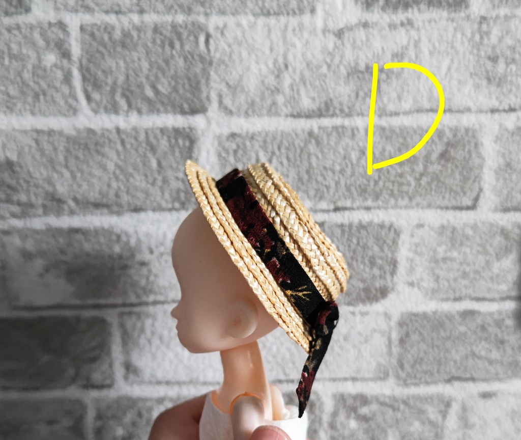 1/6サイズドール リカちゃん 麦わら帽子