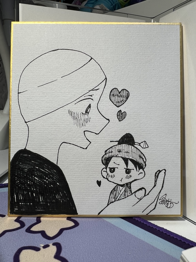 【一京×チヨコ】モノクロ色紙