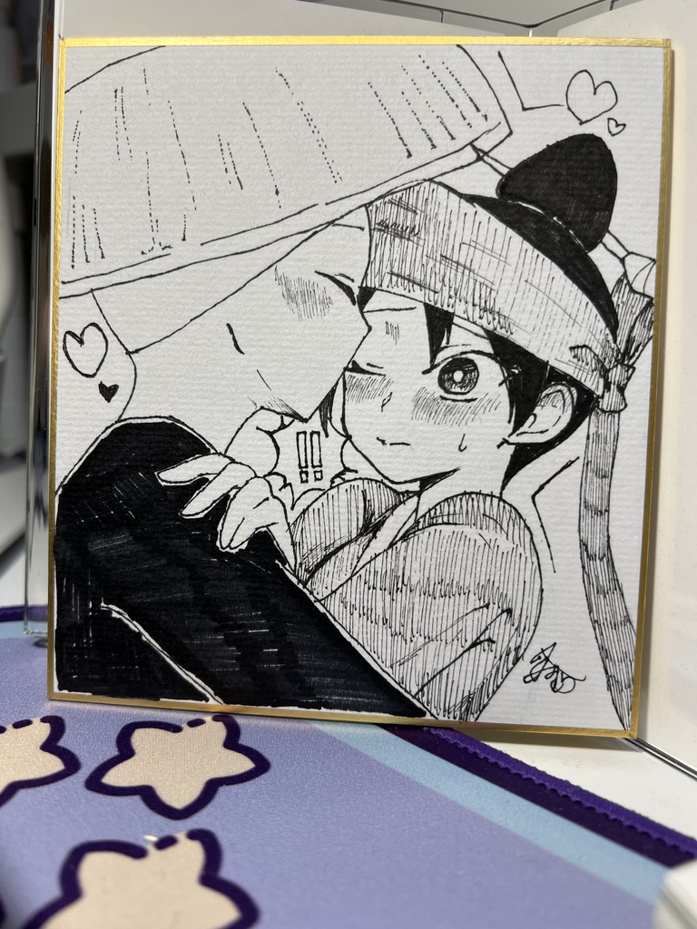 【一京×チヨコ】モノクロ色紙