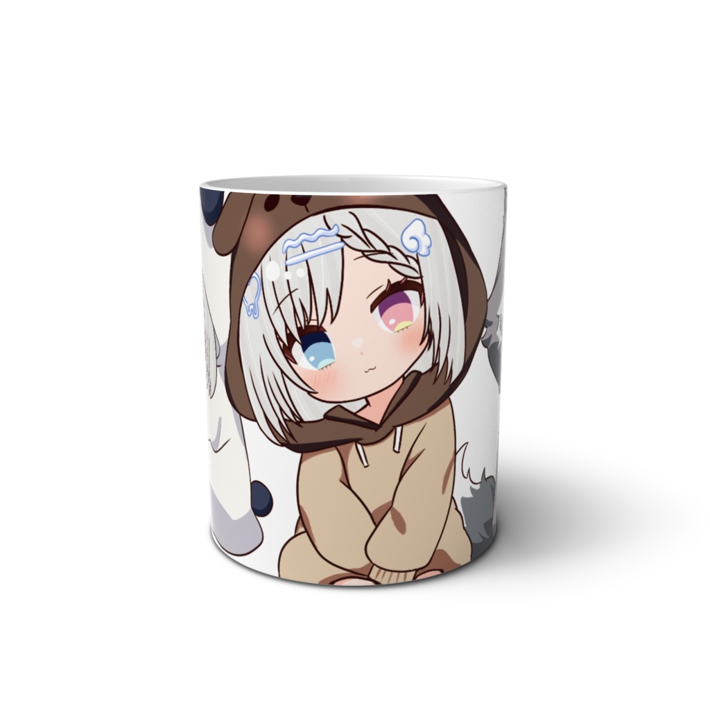 どうぶつパーカーマグカップ(ぱんだ・いぬ・おおかみ)