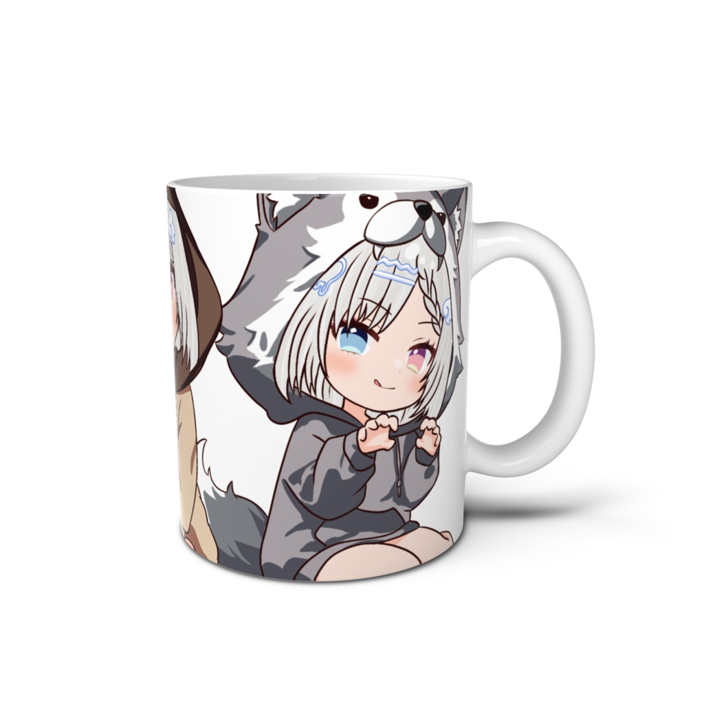 どうぶつパーカーマグカップ(ぱんだ・いぬ・おおかみ)