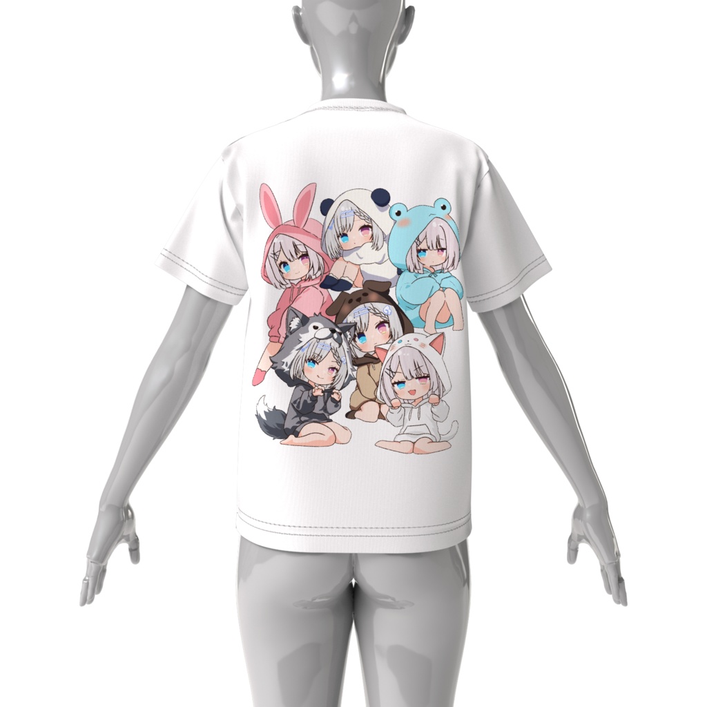 オーバーサイズビッグシルエットTシャツ(ホワイト)