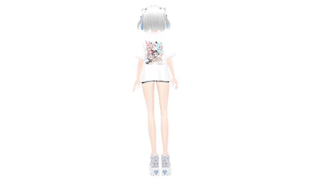 オーバーサイズビッグシルエットTシャツ(アシッドブルー)
