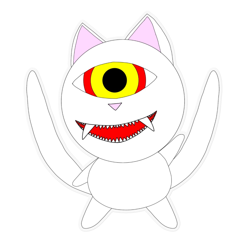 妖怪猫イチメ ステッカー