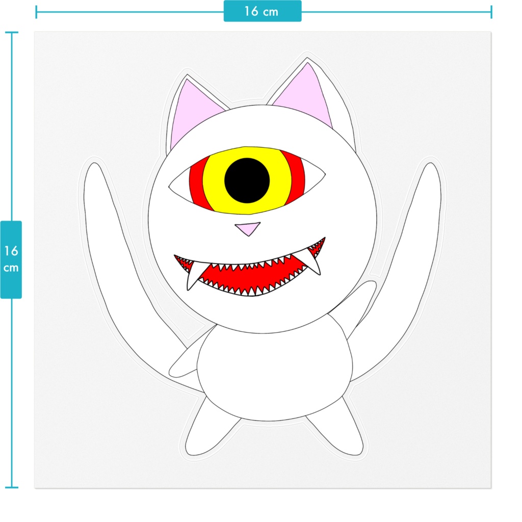 妖怪猫イチメ ステッカー