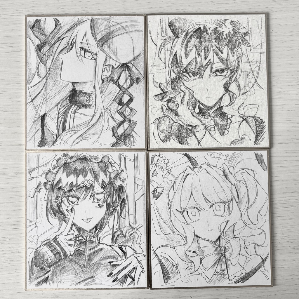 【ミニ色紙原画】宵崎奏／朝比奈まふゆ／東雲絵名／暁山瑞希