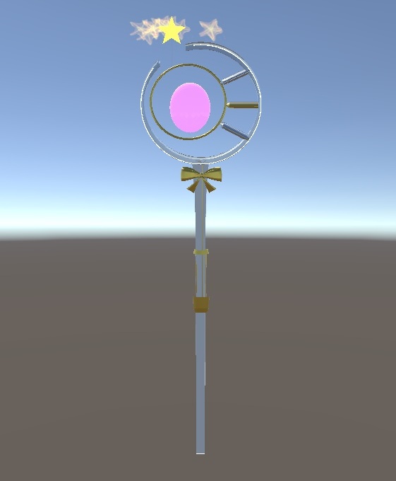 【VRC想定】【MA対応】魔法杖 magicWand ディスクトップモード専用 メニューパーティクル魔法