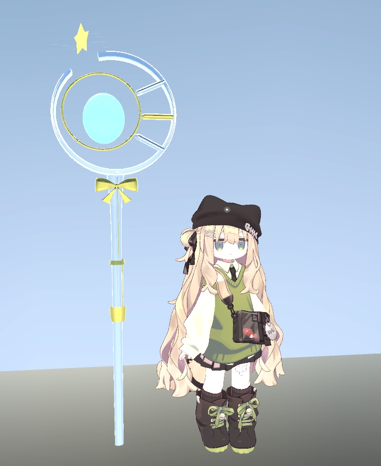 【VRC想定】【MA対応】魔法杖　ｍagicWand　デスクトップモード専用　メニューパーティクル魔法
