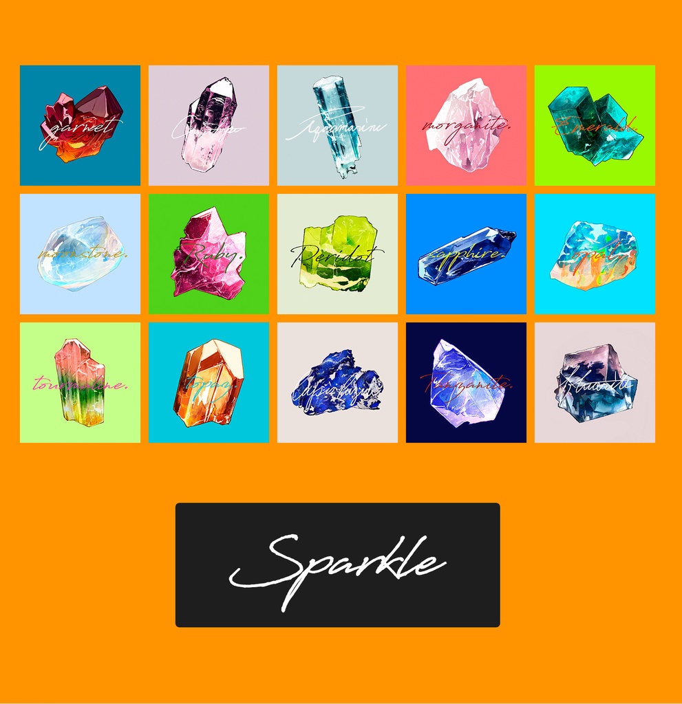 鉱物イラストまとめ本｢Sparkle｣