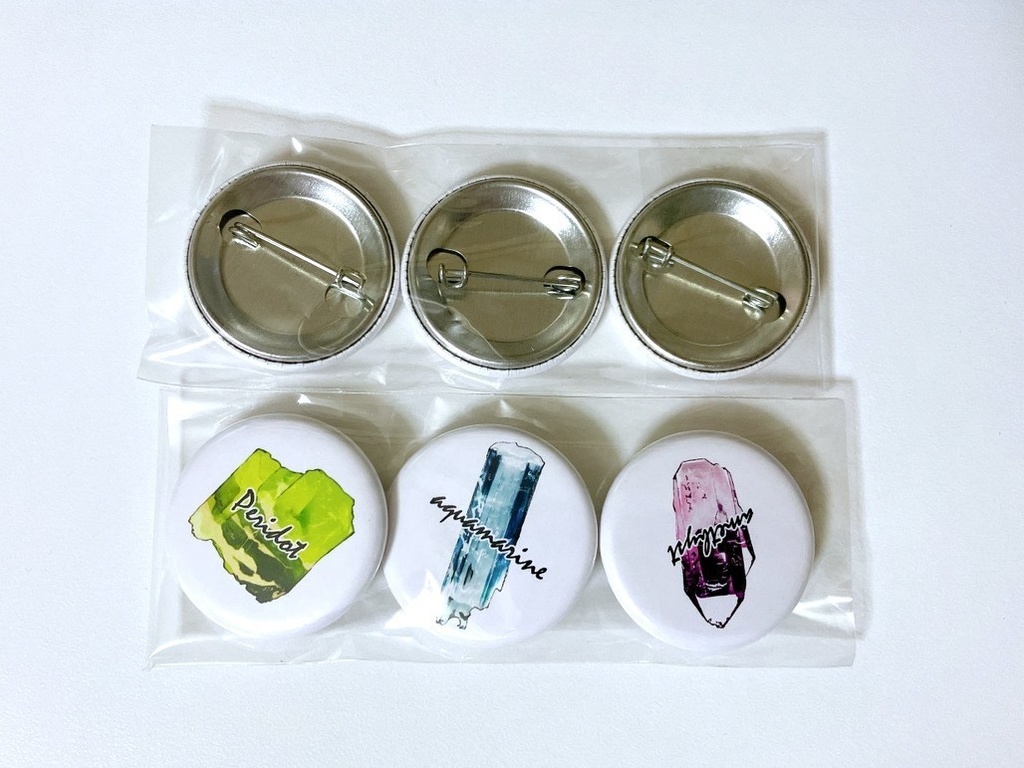 鉱物缶バッチ【3個セット】