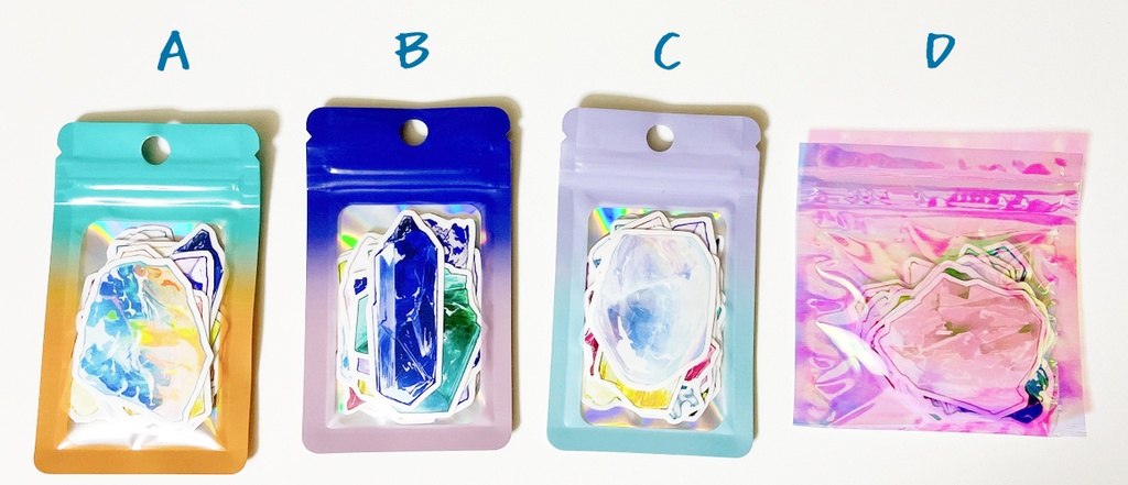 鉱物ステッカーセット【15枚入り(15種各1枚)】