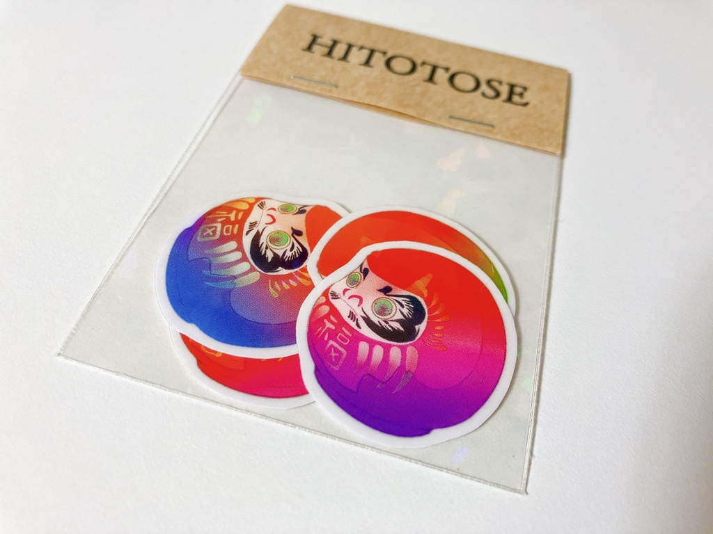 だるまステッカー 4枚入り