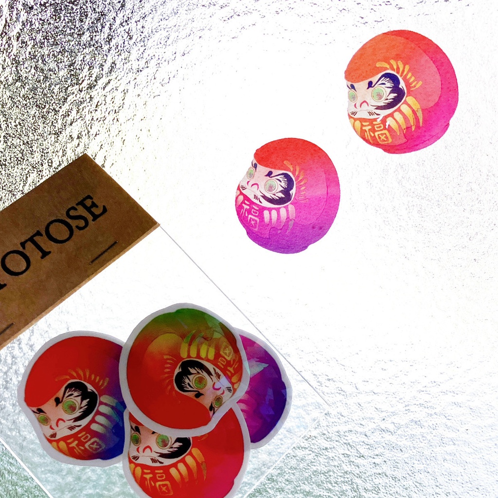 だるまステッカー 4枚入り