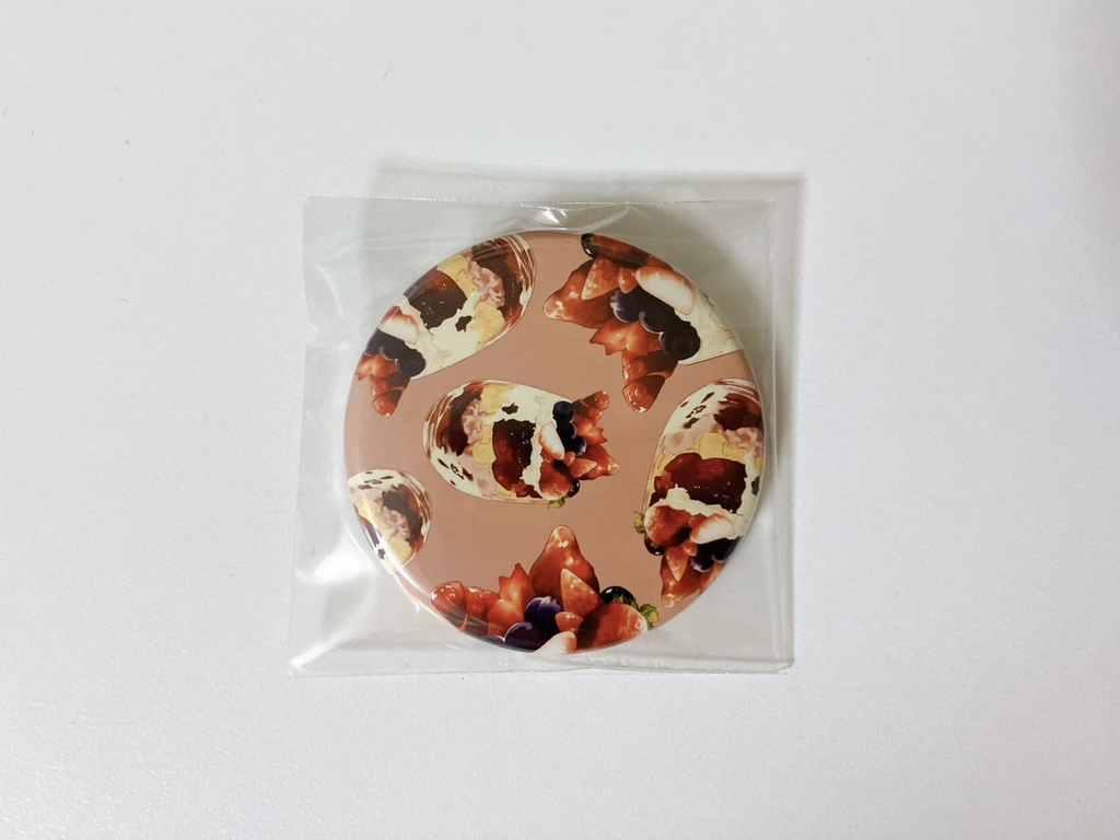 食べ物缶バッチ