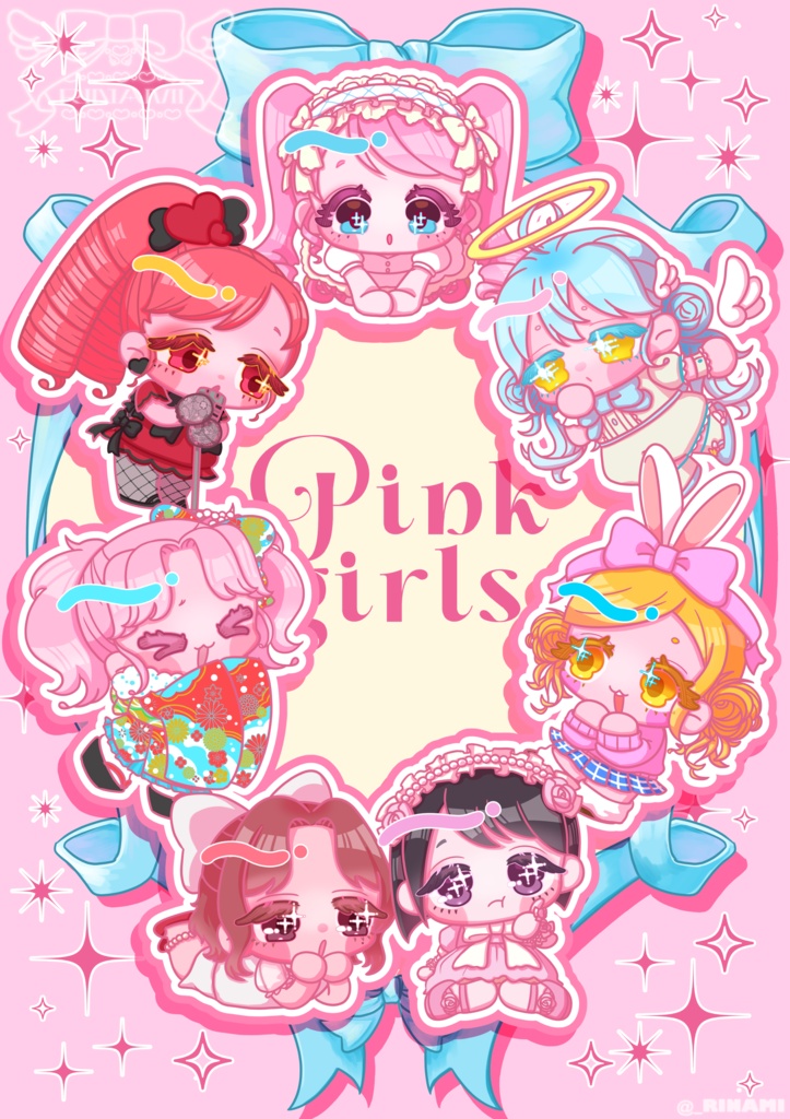 ポストカード　ミニキャラ集合