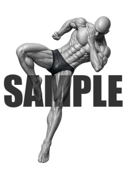 透過PNG素材｜アクションポーズ_ファイティング_0010 / Transparent PNG image material | Action_pose_Fighting_0010