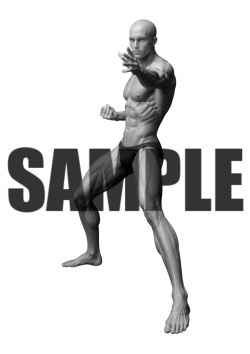 透過PNG素材｜アクションポーズ_ファイティング_0008 / Transparent PNG image material | Action_pose_Fighting_0008
