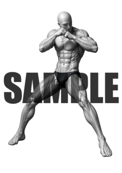 透過PNG素材｜アクションポーズ_ファイティング_0006 / Transparent PNG image material | Action_pose_Fighting_0006