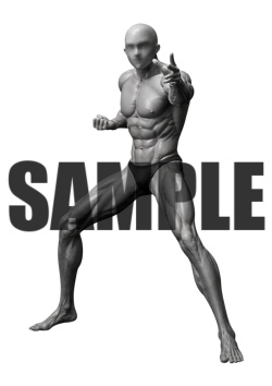 透過PNG素材｜アクションポーズ_ファイティング_0004 / Transparent PNG image material | Action_pose_Fighting_0004