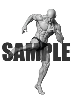 透過PNG素材｜アクションポーズ_ファイティング_0012 / Transparent PNG image material | Action_pose_Fighting_0012