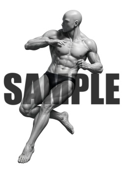 透過PNG素材｜アクションポーズ_ファイティング_0014 / Transparent PNG image material | Action_pose_Fighting_0014