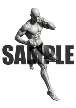 透過PNG素材｜アクションポーズ_ファイティング_0016 / Transparent PNG image material | Action_pose_Fighting_0016