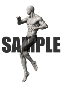 透過PNG素材｜アクションポーズ_ファイティング_0019 / Transparent PNG image material | Action_pose_Fighting_0019