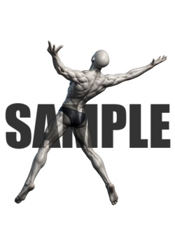 透過PNG素材｜アクションポーズ_ドラマティック_0009 / Transparent PNG image material | Action_pose_Dramatic_0009