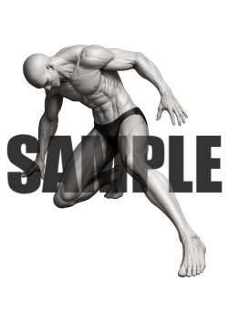 透過PNG素材｜アクションポーズ_ダメージ_0007 / Transparent PNG image material | Action_pose_Damage_0007