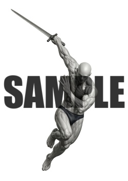 透過PNG素材｜アクションポーズ_ソード_0001 / Transparent PNG image material | Action_pose_Sword_0001