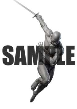 透過PNG素材｜アクションポーズ_ソード_0001 / Transparent PNG image material | Action_pose_Sword_0001