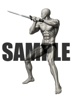 透過PNG素材｜アクションポーズ_ソード_0003 / Transparent PNG image material | Action_pose_Sword_0003