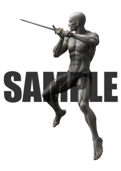 透過PNG素材｜アクションポーズ_ソード_0003 / Transparent PNG image material | Action_pose_Sword_0003