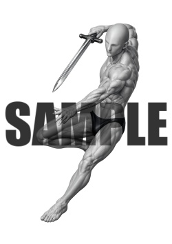 透過PNG素材｜アクションポーズ_ソード_0004 / Transparent PNG image material | Action_pose_Sword_0004