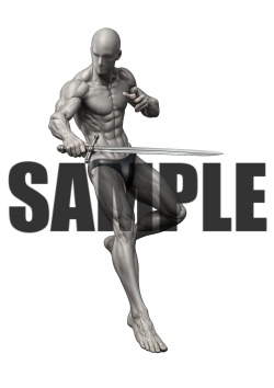 透過PNG素材｜アクションポーズ_ソード_0005 / Transparent PNG image material | Action_pose_Sword_0005