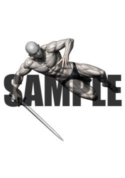 透過PNG素材｜アクションポーズ_ソード_0007 / Transparent PNG image material | Action_pose_Sword_0007