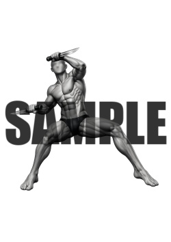 透過PNG素材｜アクションポーズ_ソード_0020 / Transparent PNG image material | Action_pose_Sword_0020