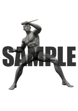 透過PNG素材｜アクションポーズ_ソード_0020 / Transparent PNG image material | Action_pose_Sword_0020