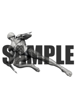 透過PNG素材｜アクションポーズ_ソード_0022 / Transparent PNG image material | Action_pose_Sword_0022