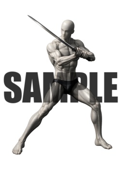 透過PNG素材｜アクションポーズ_ソード_0035 / Transparent PNG image material | Action_pose_Sword_0035