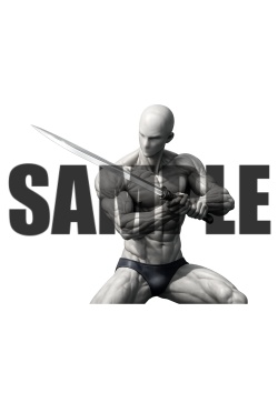 透過PNG素材｜アクションポーズ_ソード_0045 / Transparent PNG image material | Action_pose_Sword_0045